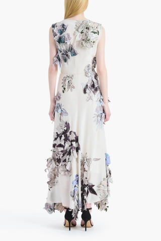 Carrol Dress | Ivory Applique Flowers