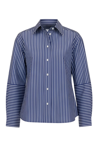 Aura Shirt | Navy/White