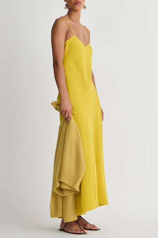 Kasimira Bias Slip Dress | Goldenrod