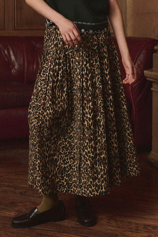 The Highland Skirt | Tan Leopard