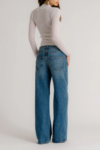 Rhea Long Sleeve Mock Neck | Gardenia