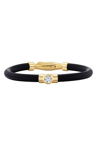 Carbon Bracelet | Round Diamond