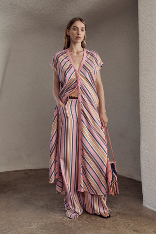 Cythera Caftan | Samos Stripe