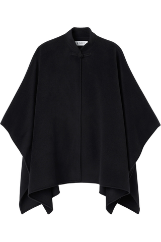 Double-Faced Pankou Poncho | Black