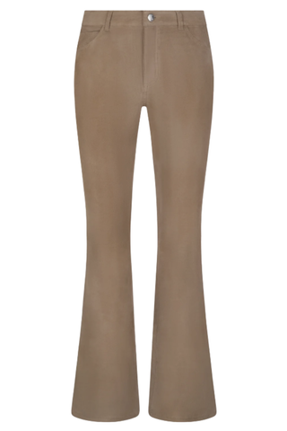 Suede 5 Pocket Micro Flare Pant | Taupe