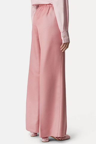 Couture Palazzo Twill Pant | Rose