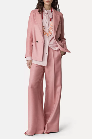 Couture Palazzo Twill Pant | Rose