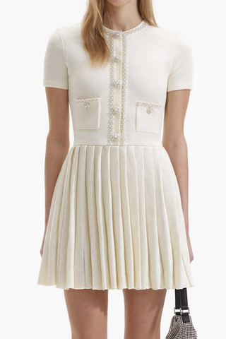 Knit Mini Dress | Cream