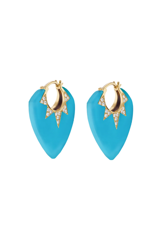 Classic Guitar Pick Earrings | Turquoise
