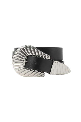 The Big Buckle Belt | Black With Silver