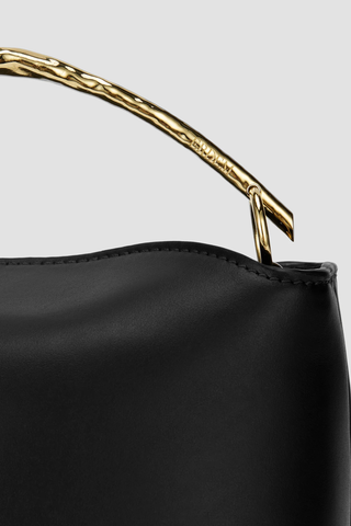 Mini Bloom Bag | Black Leather
