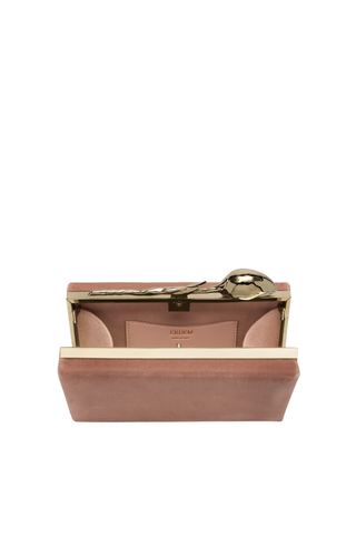 Bloom Minaudière Clutch | Powder Pink Velvet