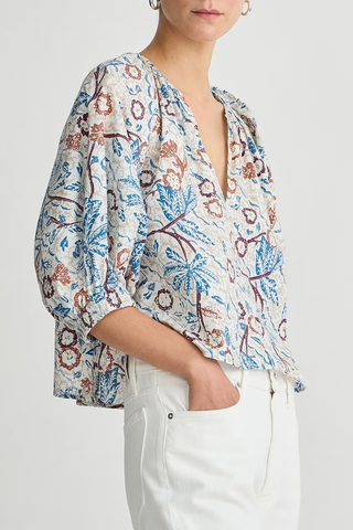 Nele Lantern Sleeve Top | Earthly Delights Batik