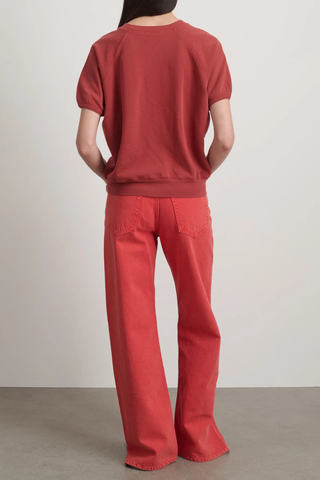 Short Sleeve Sweatshirt | Faded Tomato Overdye