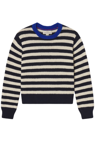 Cleo Sweater | Antique White / Navy Stripe