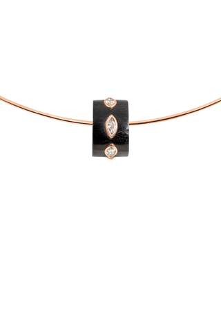 Coral Bead with Marquise Diamonds