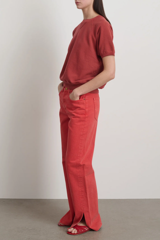Short Sleeve Sweatshirt | Faded Tomato Overdye