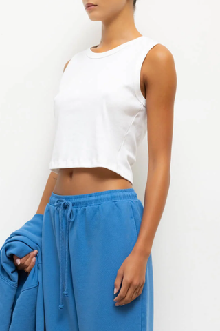 Nando Sleeveless Crew | White