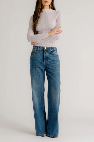 Rhea Long Sleeve Mock Neck | Gardenia