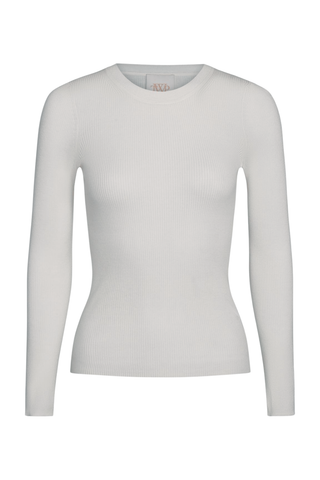 Knit Crewneck | White Heather Grey