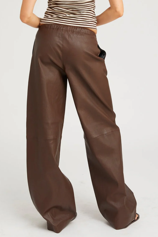Leather Kauai Pants | Milk Chocolate