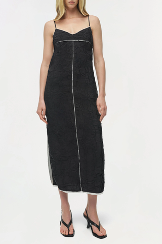 Leah Midi Dress | Black Multi