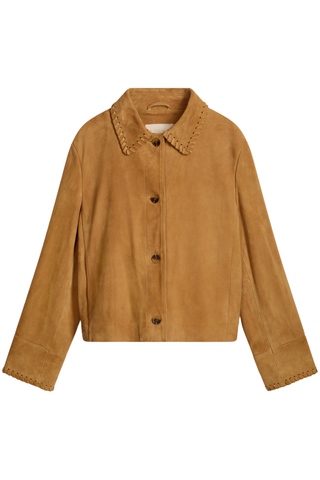 Hector Short Suede Jacket | Camel