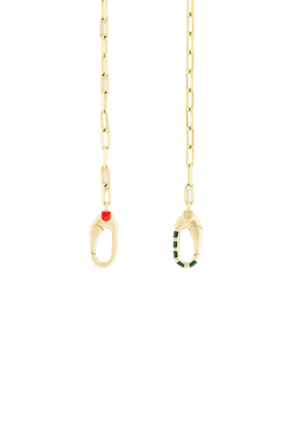 Paperclip Stripe Chain | 16"