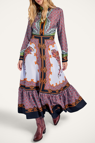 Long Sleeve San Pietro Dress | Mariposa Placée Celeste