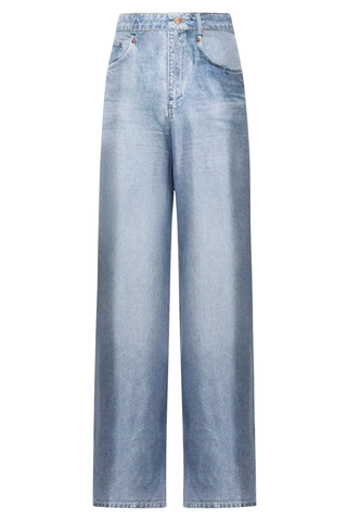 Aloe Silk Faux Denim Trousers | Denim 515240