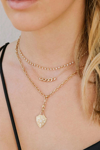 14k Medium Rectangle Oval Chain w/ Lobster Clasp