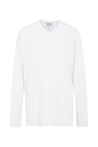 LS High V Shirt | White