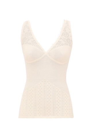 Pointelle Lace Cami | Cream
