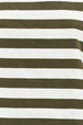 dark olive green ecru wide stripe