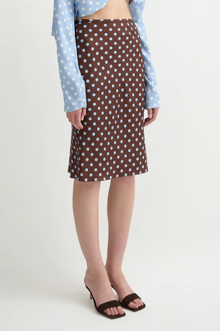 Leo Skirt | Chocolate Polka Dot