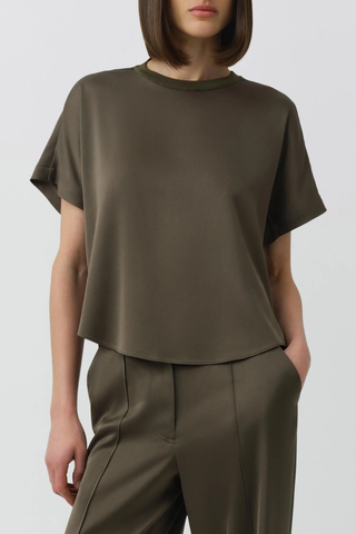Addy Satin S/S Combo T-Shirt | Sea Turtle