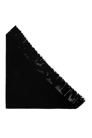 The Big Sweater Fringe Scarf | Black