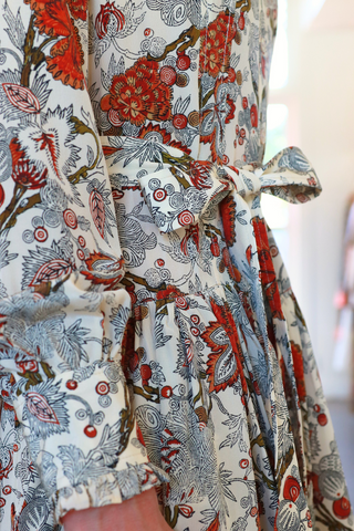 Simona Silk Long Sleeve Mini Dress | Wintergarden