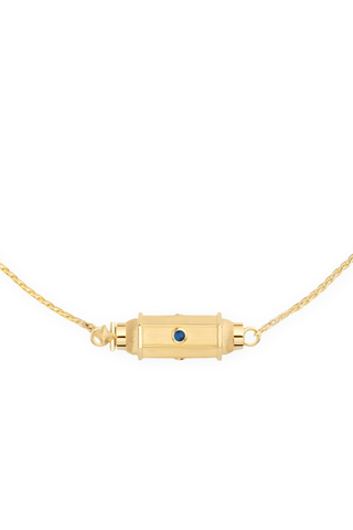 Micro Coco Sapphire Locket Necklace | 42cm