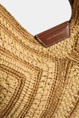 Raffia Bow Shoulder Bag | Natural Raffia