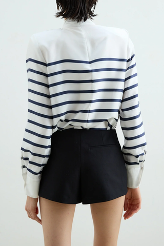 Johanna Blouse | Navy Stripe