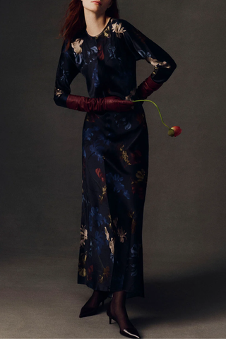 Montgomery Dress | Elysian Flora Navy