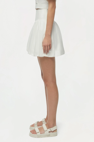Pippa Bubble Mini Skirt | White