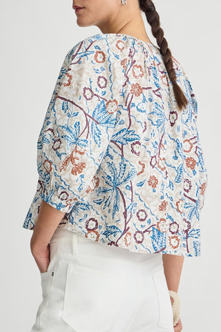 Nele Lantern Sleeve Top | Earthly Delights Batik