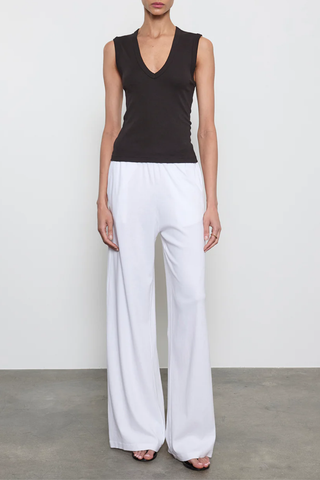 Supima Cotton Sleeveless V | Black