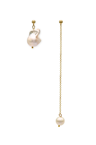 Asymmetric Pearl Earrings