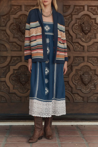 The Mountain Lodge Cardigan | Taos Stripe