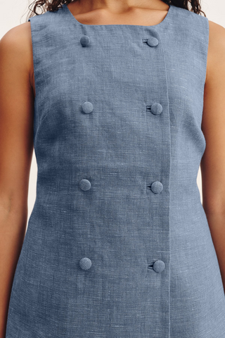 Thea Vest | Steel Blue