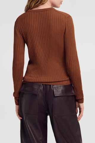 Kyle Ribbed Merino Top | Butterscotch