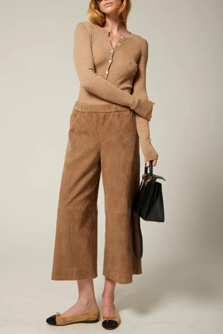 Suede Culottes | Taupe